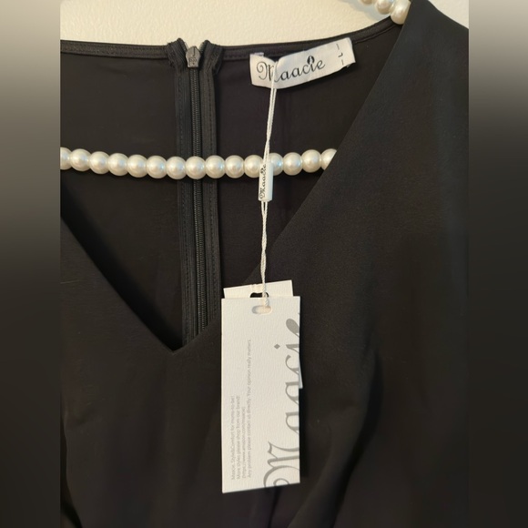 NWT| Maternity Swiss Dot Chiffon Sleeves Dress - Picture 7 of 8